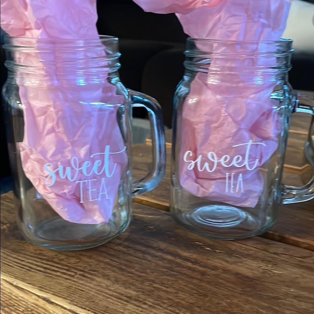 Sweet Tea Glass Mason Jars with Handles - Picture 3 of 3